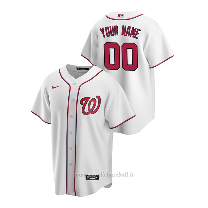 Maglia Baseball Uomo Washington Nationals Personalizzate Replica Primera Bianco
